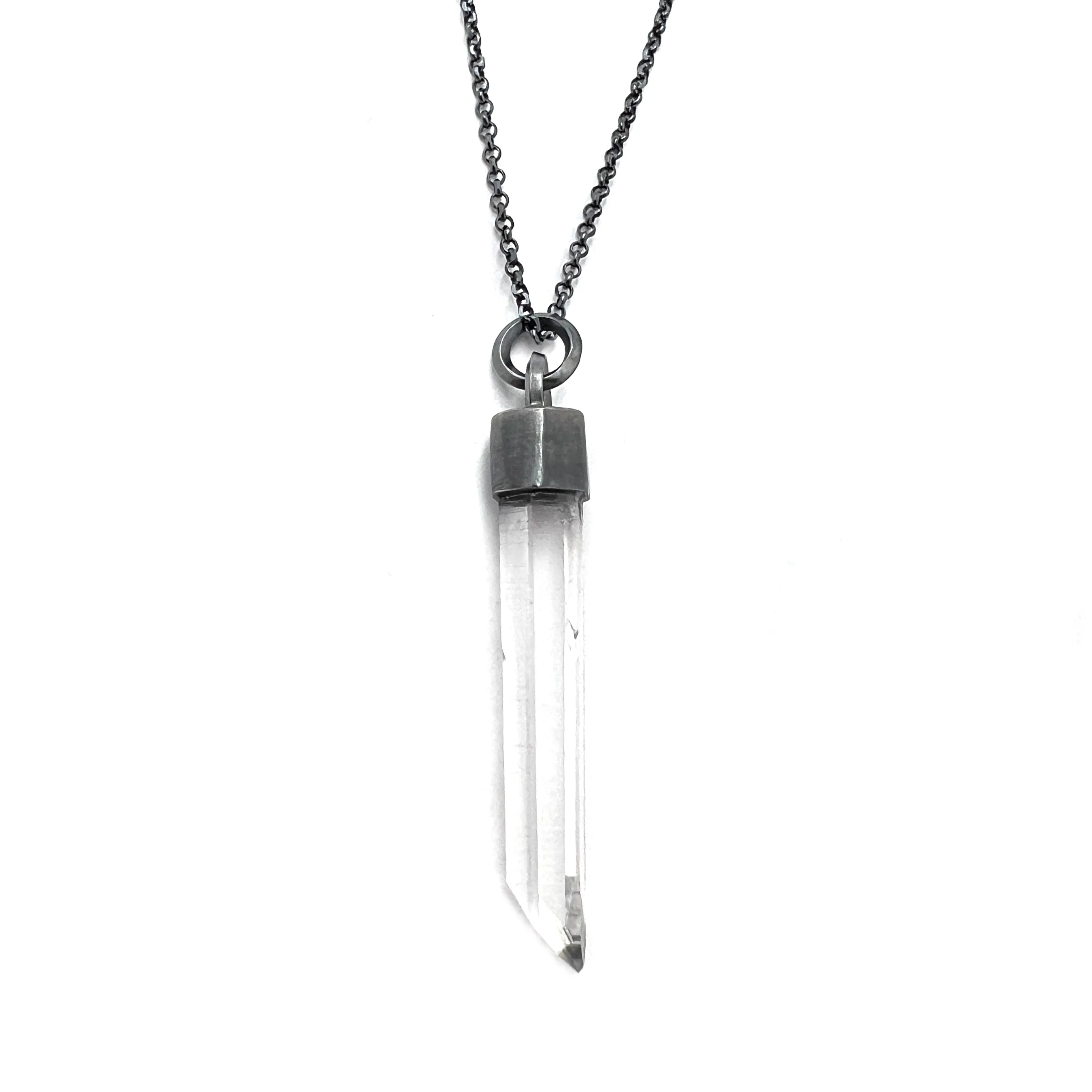 Lemurian Quartz Charm Necklace