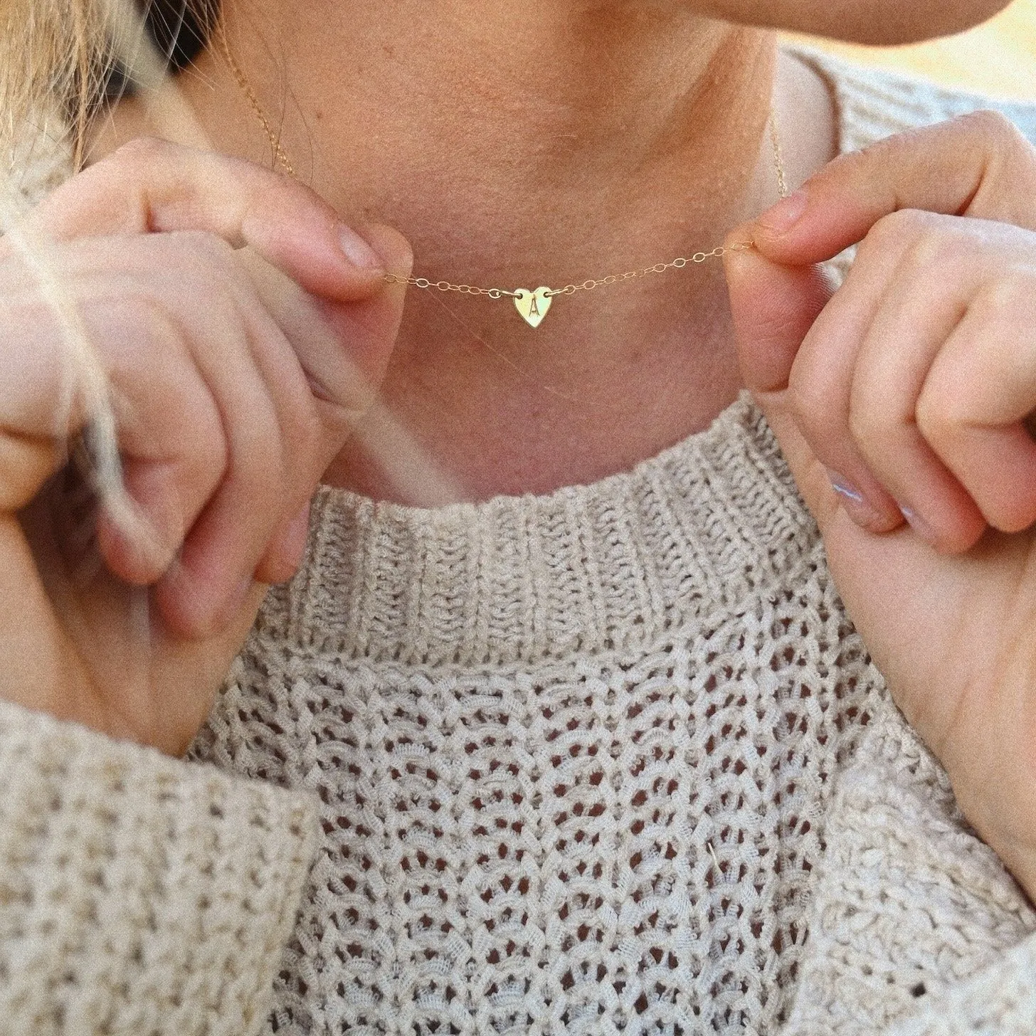 Lil Heart Initial Necklace