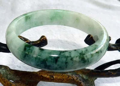 Live Life Well Old Mine Burmese Jadeite Bangle Bracelet 56mm (BB-2932)