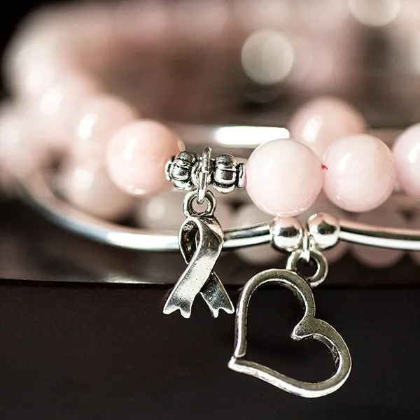 Love | Soft Bangle Charm Bracelet | Light Amethyst - Inspiration