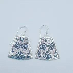 Meenakari enamel drop earrings