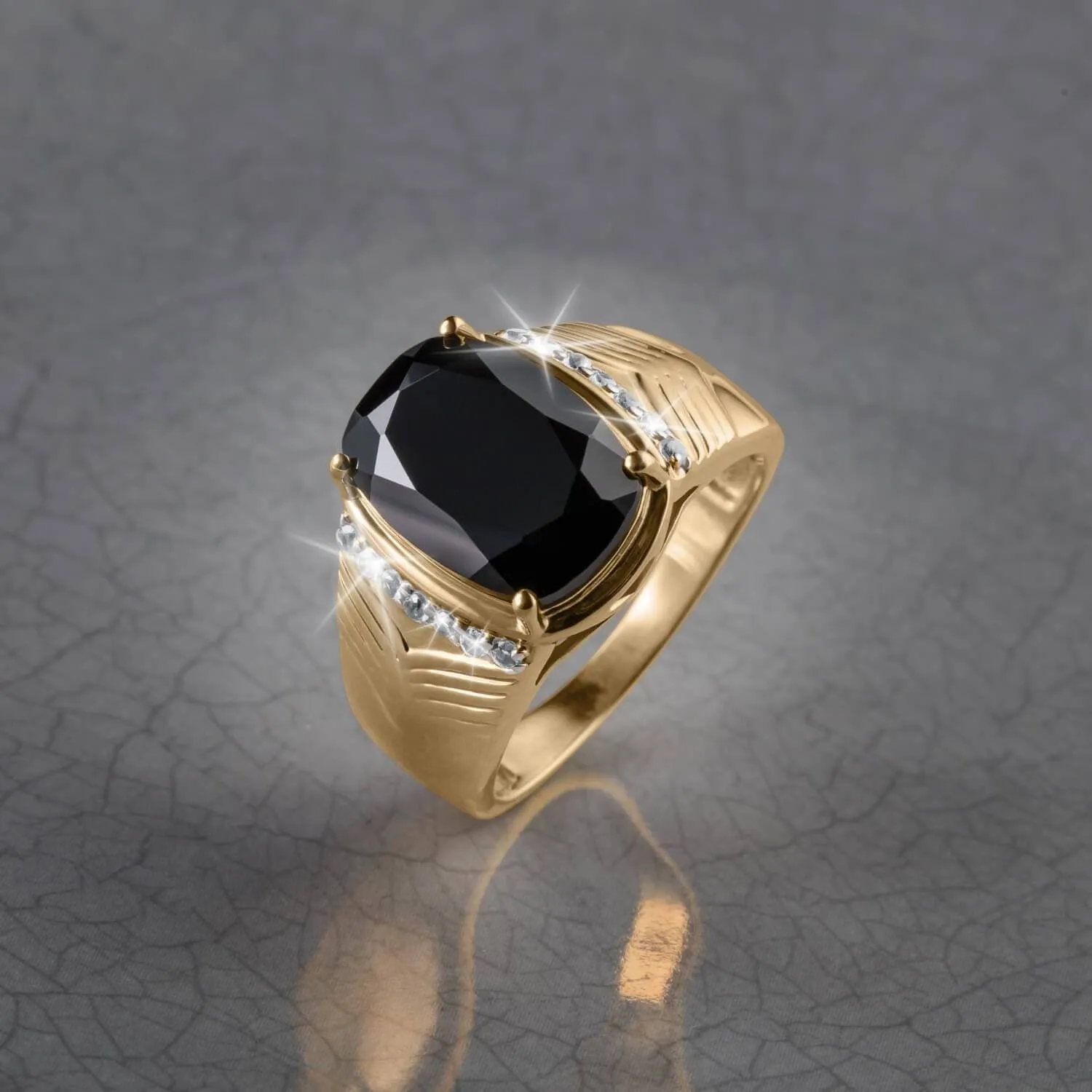 Midnight Spinel Men's Ring