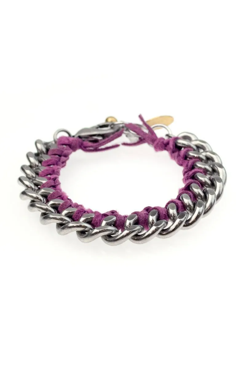 MON AMI FRIENDSHIP BRACELETS steel & suede (more colours available)