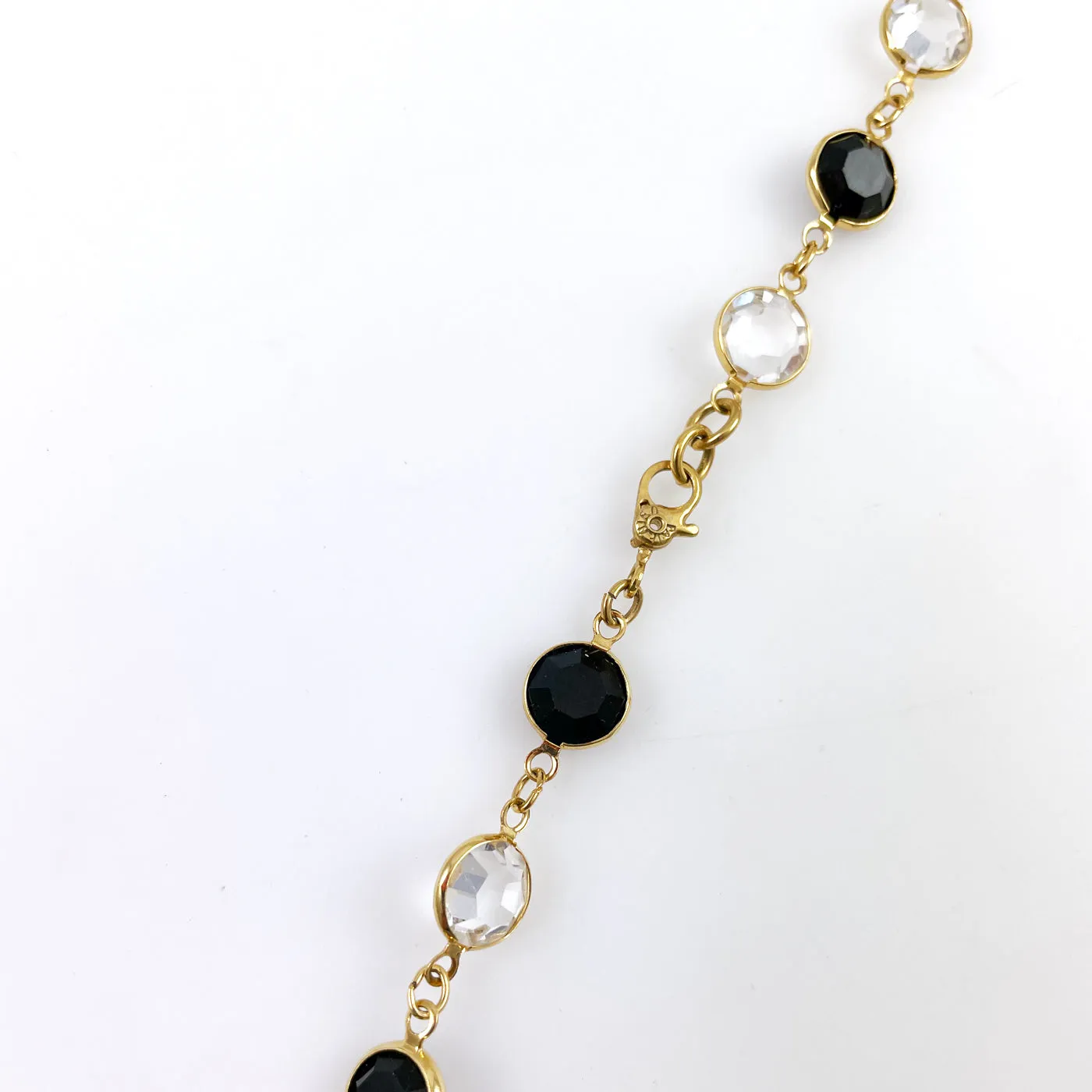 Monet Crystal & Black Beaded Necklace