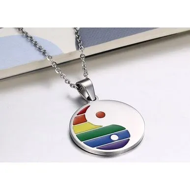 Necklace Unisex Tai chi Yin Yang stainless steel