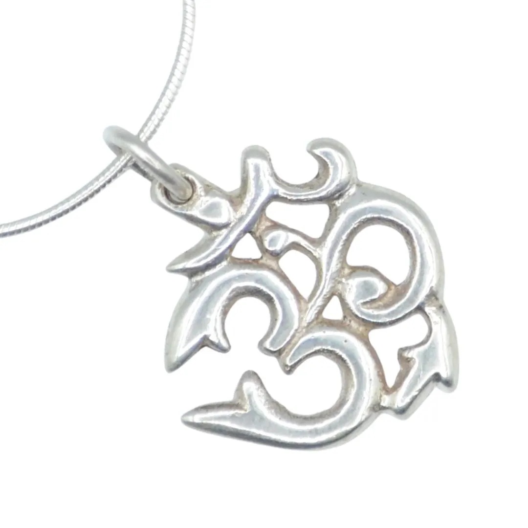 Om Silver Necklace