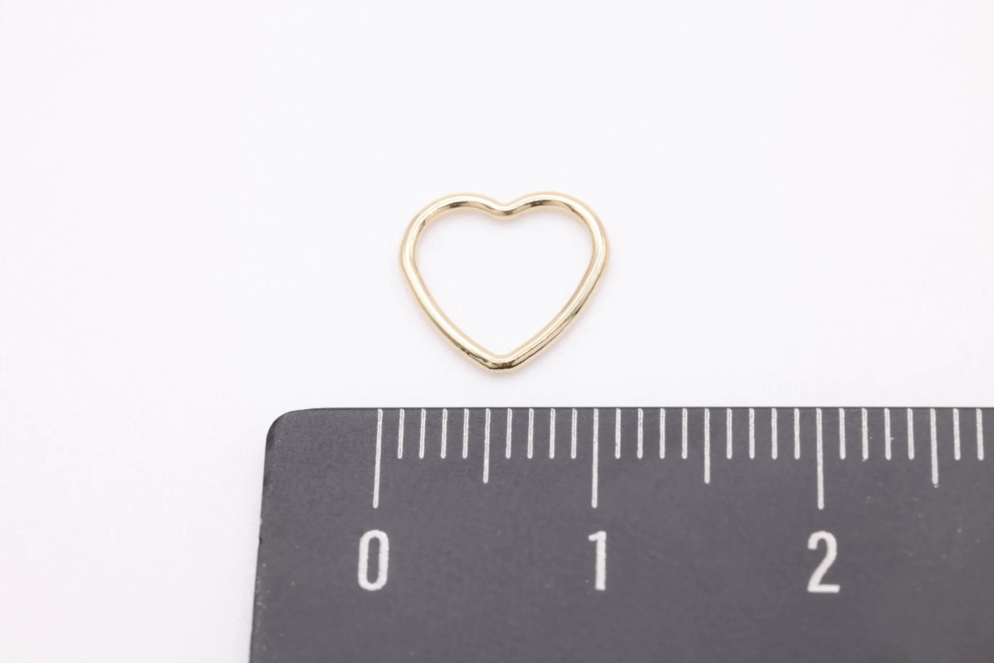 Open Heart Wire Connector Charm, 14K Gold-Filled or Sterling Silver, 20 Gauge Wire