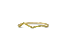 Origami Ziggy Yellow Sapphire Pave Bangle