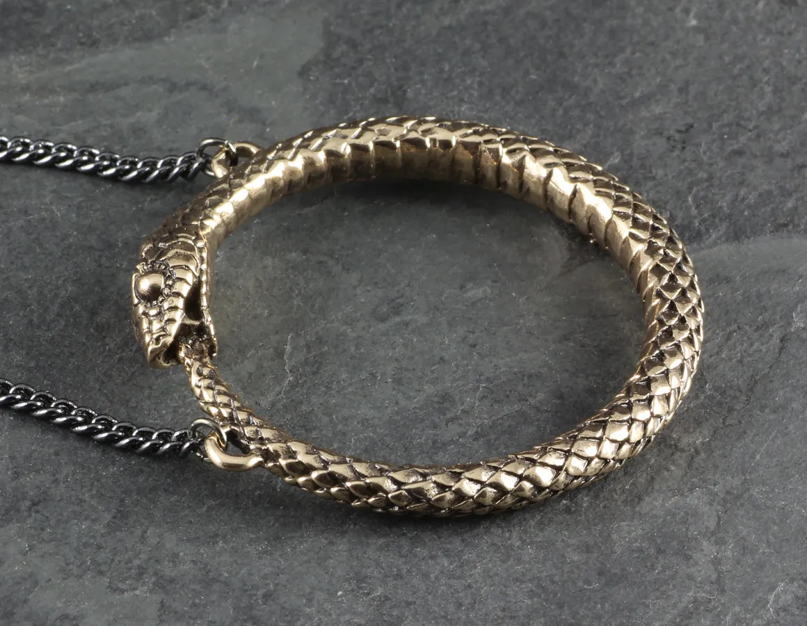 Ouroboros Necklace - Bronze