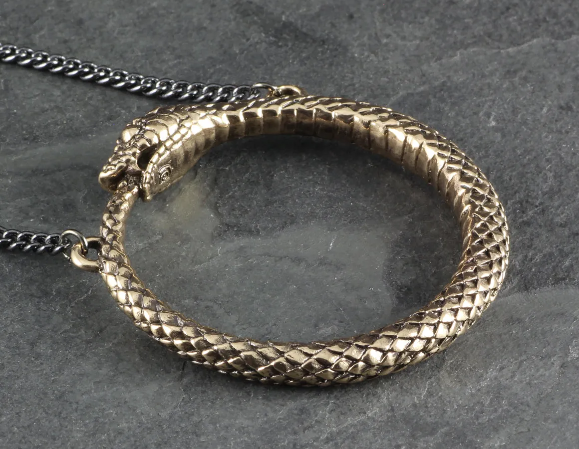 Ouroboros Necklace - Bronze