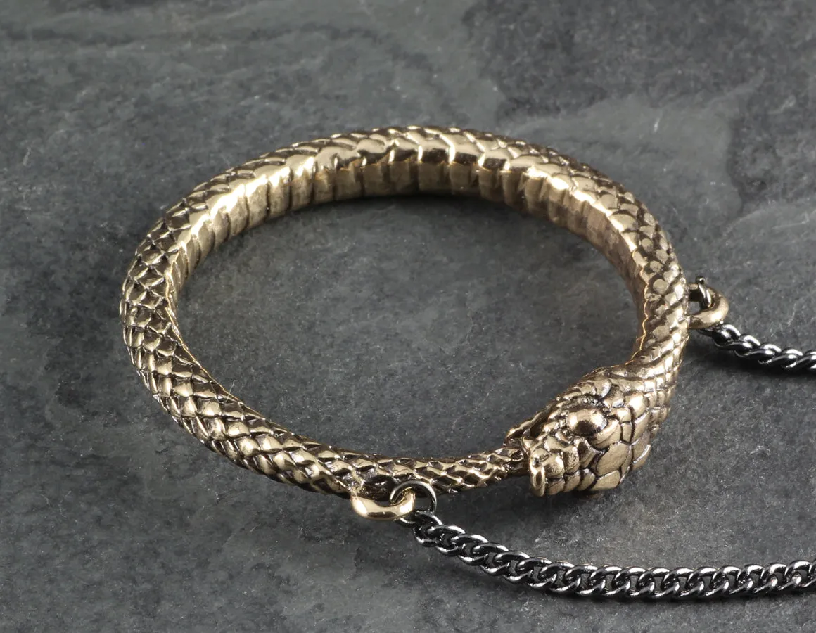 Ouroboros Necklace - Bronze