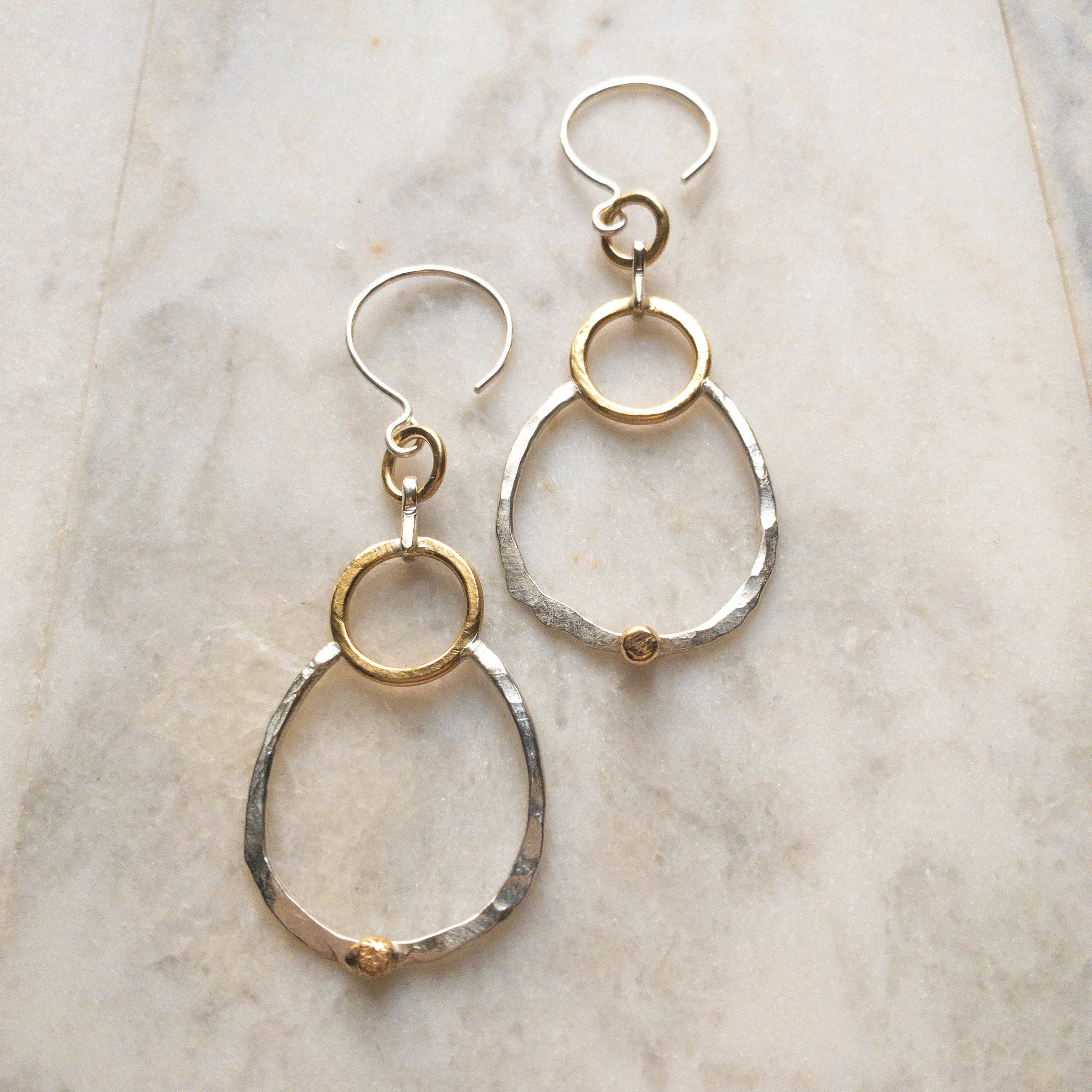 Passage Earrings in Sterling Silver & Brass