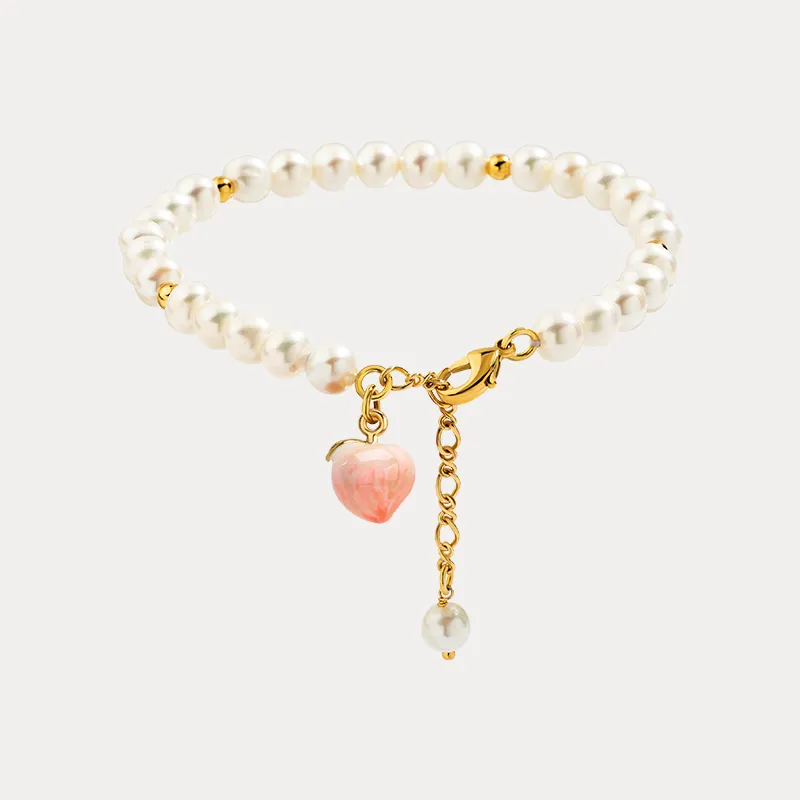 Peach Pearl Bracelet