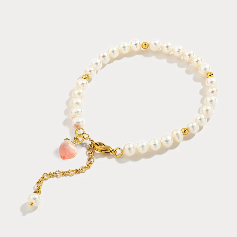 Peach Pearl Bracelet