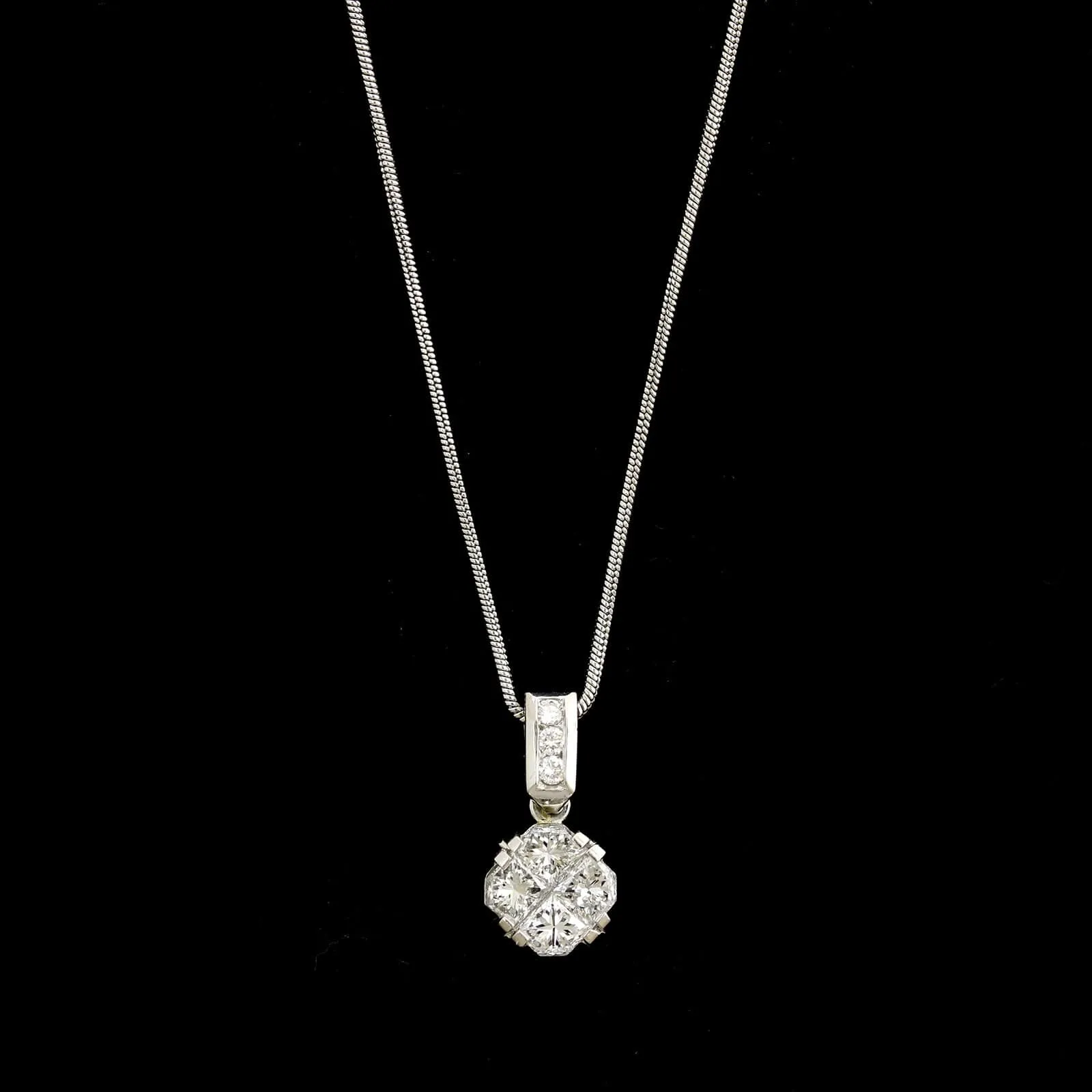 Platinum Estate Diamond Pendant