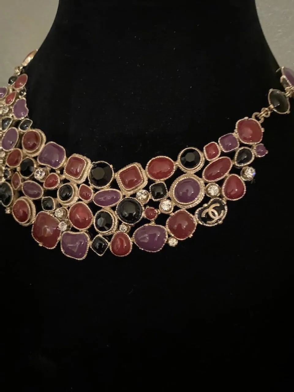 Rare Chanel 08A 2008 Fall Gripoix multicolor collar Necklace