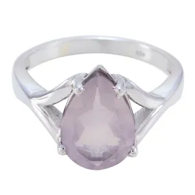 Riyo Delicate Gem Rose Quartz 925 Sterling Silver Ring Jewelry Cases