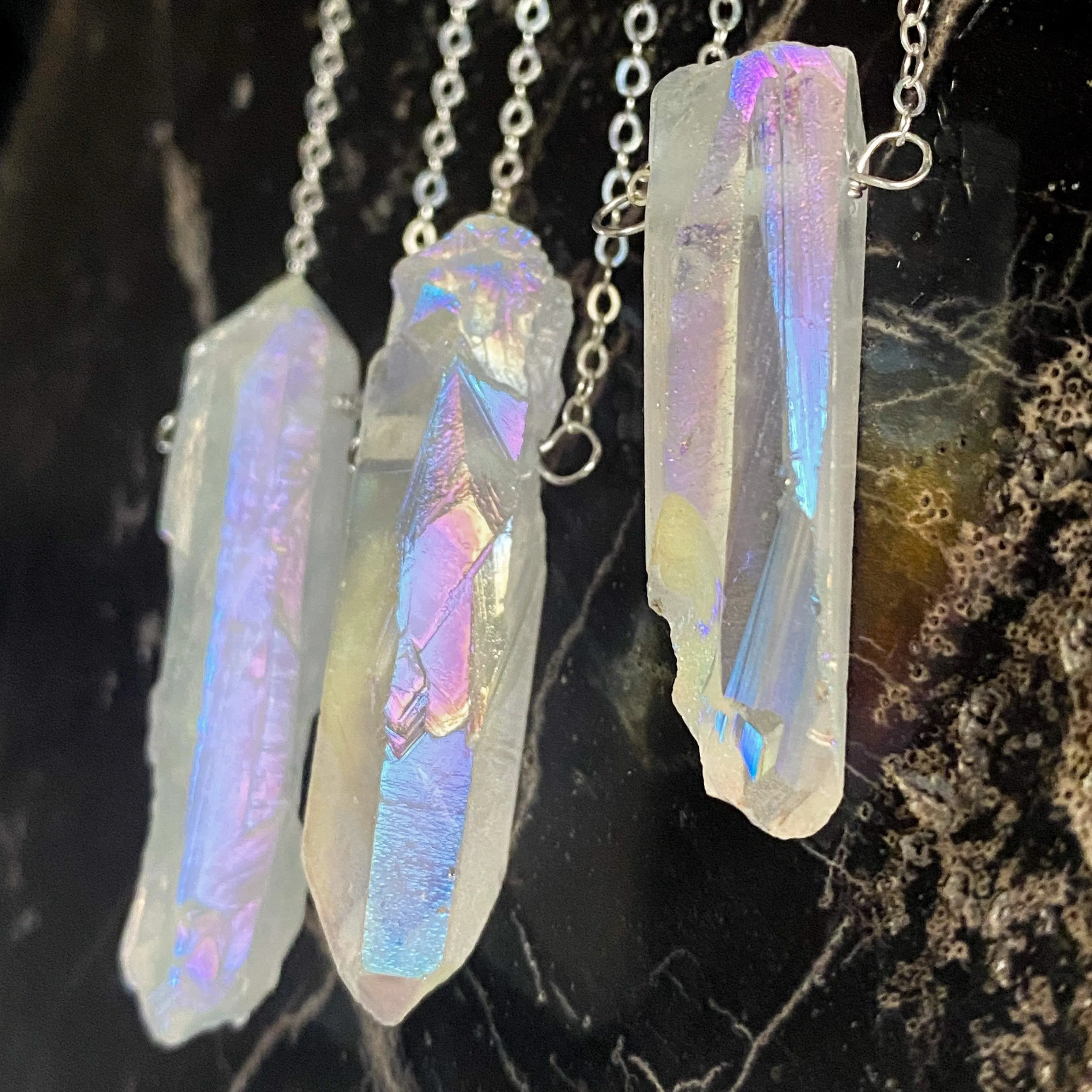 Rock Your Magic Angel Aura Quartz Necklace