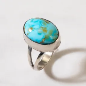 Scott Skeets Sonoran Gold Turquoise USA Native American Made 925 Sterling Silver Ring