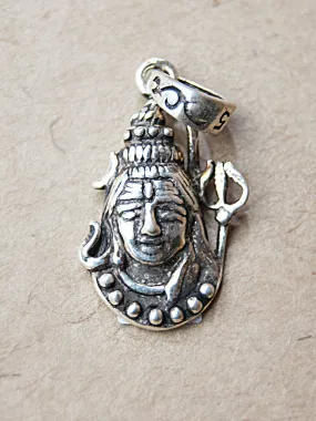 Shiva Silver Pendant