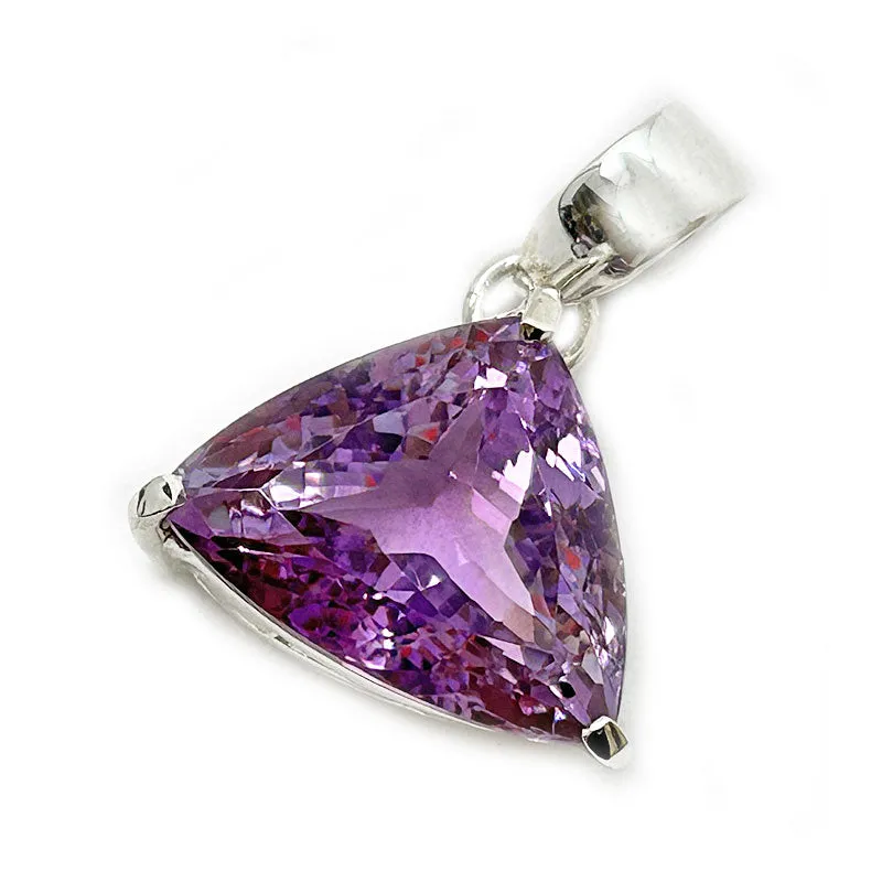 Si Amethyst Triangle Boho Pendant