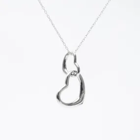 Silver Interlocking Heart Necklace