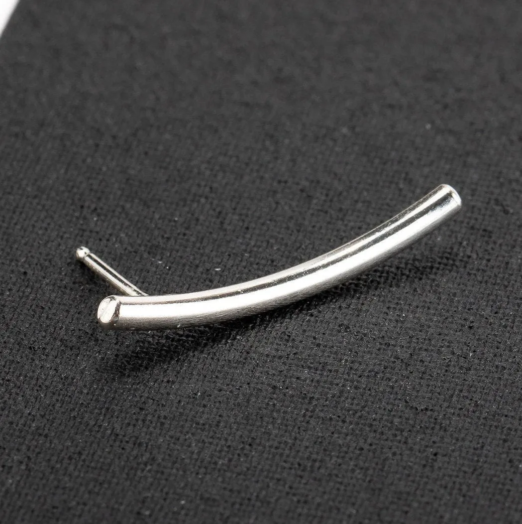 Smooth Cartilage Bar Earring | Sterling Silver