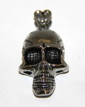 Stainless Steel Large Skull Pendant with Bail - UDINC0467