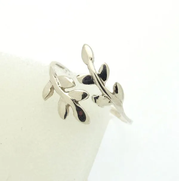 Sterling Silver Leaf branch Ring