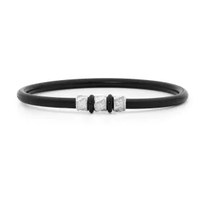 Sterling Silver Neoprene Bangle