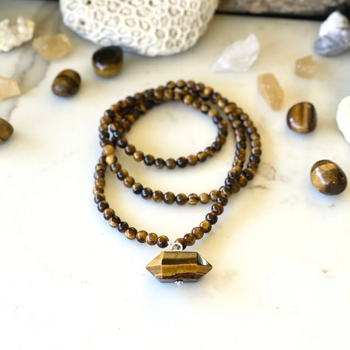 Tiger Eye Grounding Necklace