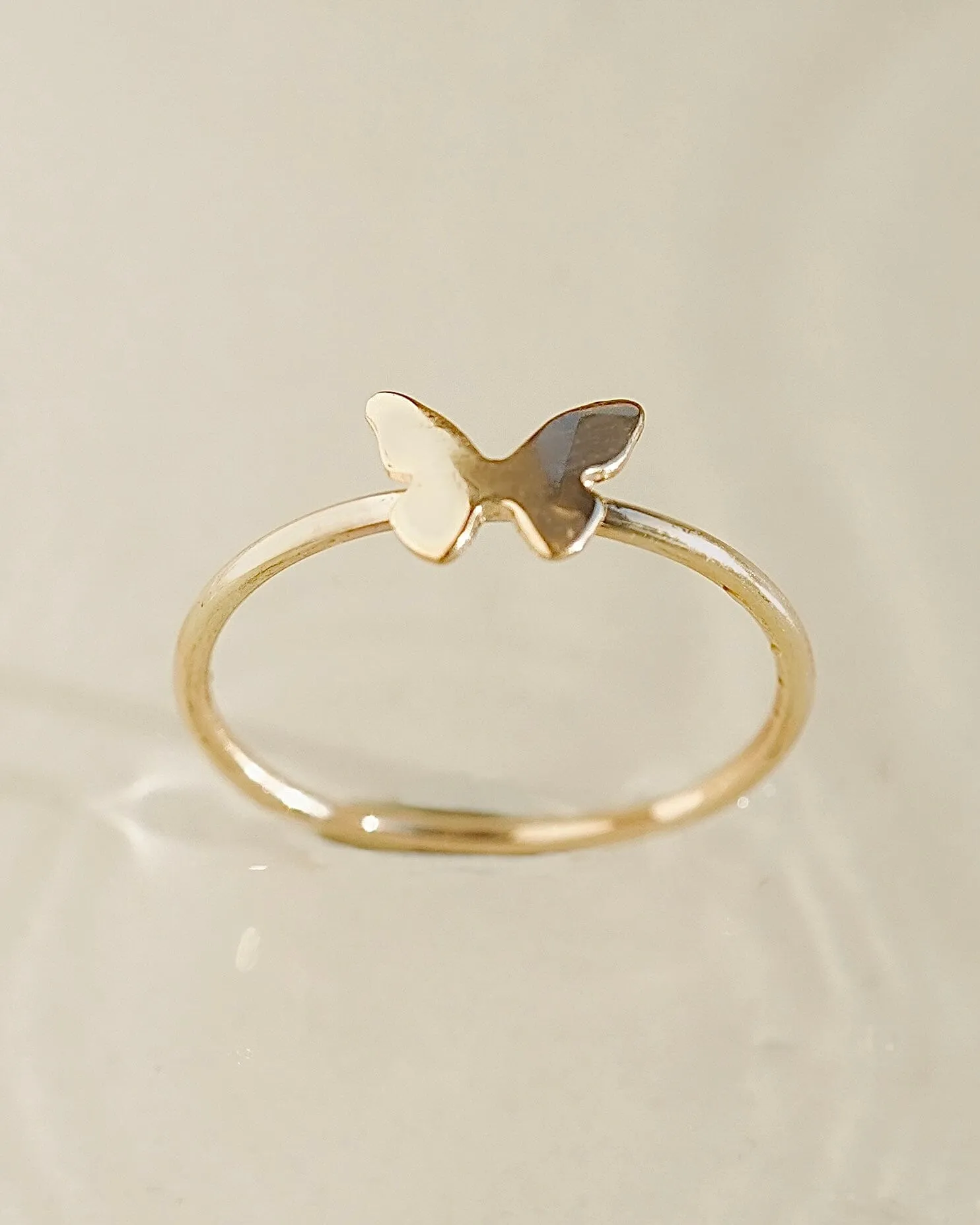 Tiny Butterfly Stacking Ring