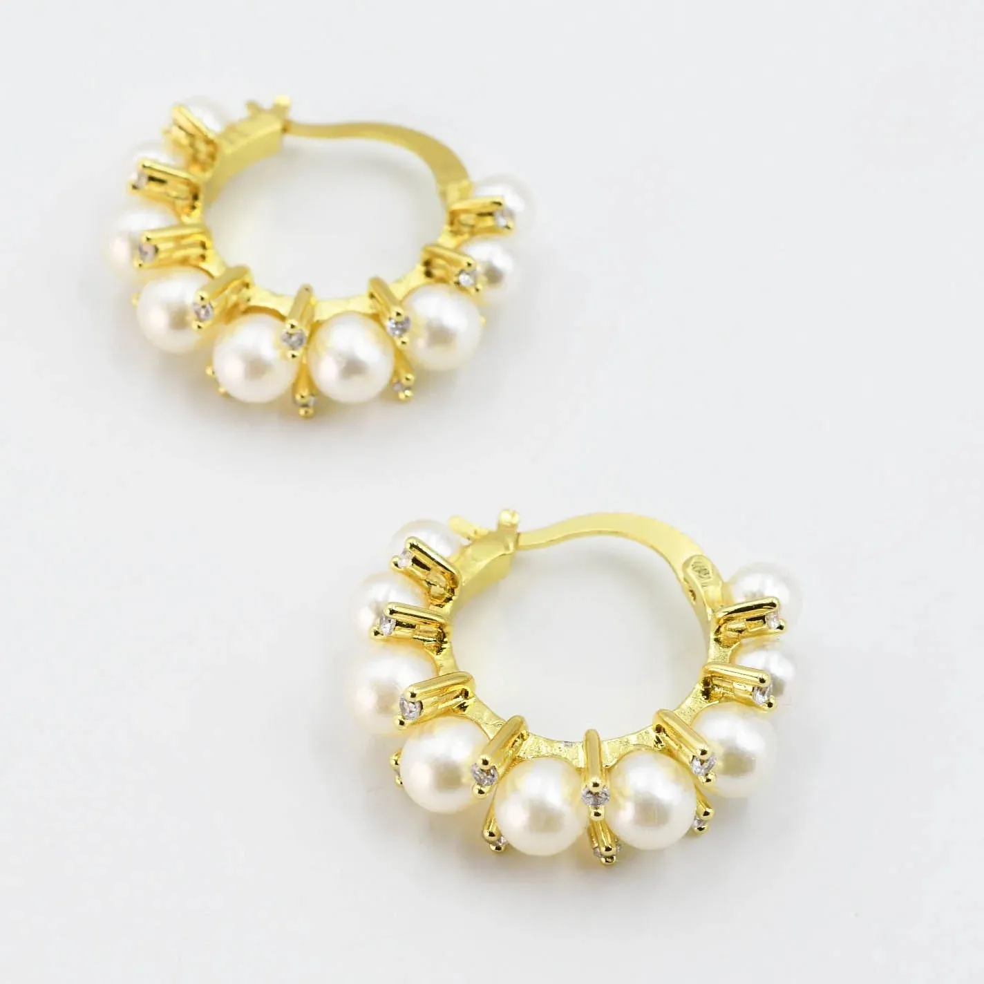 Treasure Jewels - Grape Pearl Hoops - PREORDER