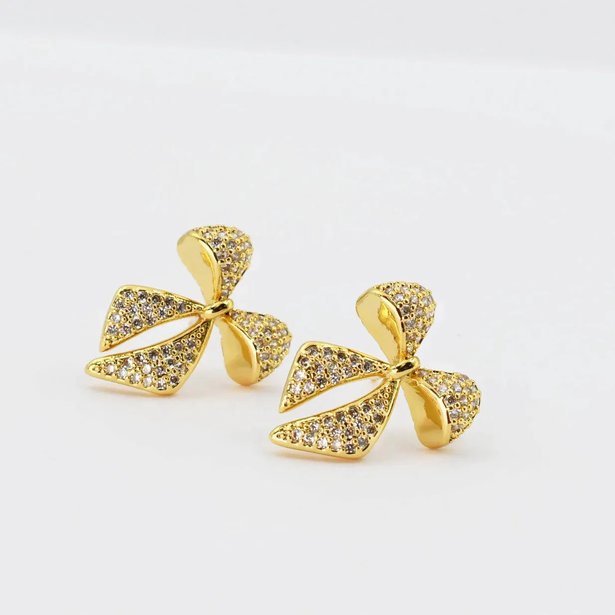 Treasure Jewels - Twinkle Bow Gold Earrings - PREORDER