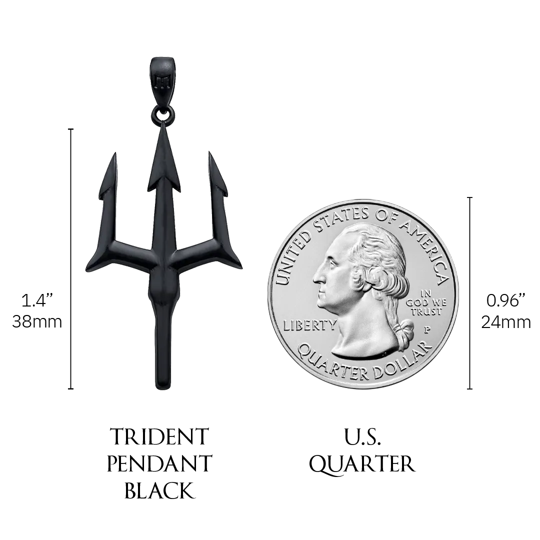 Trident Pendant - Black