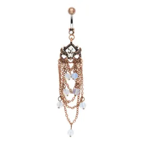 Vintage Owl Chandelier Belly Ring