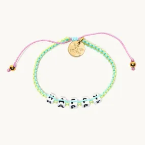 White Happy Little Words Project Trackable Bracelet S/M