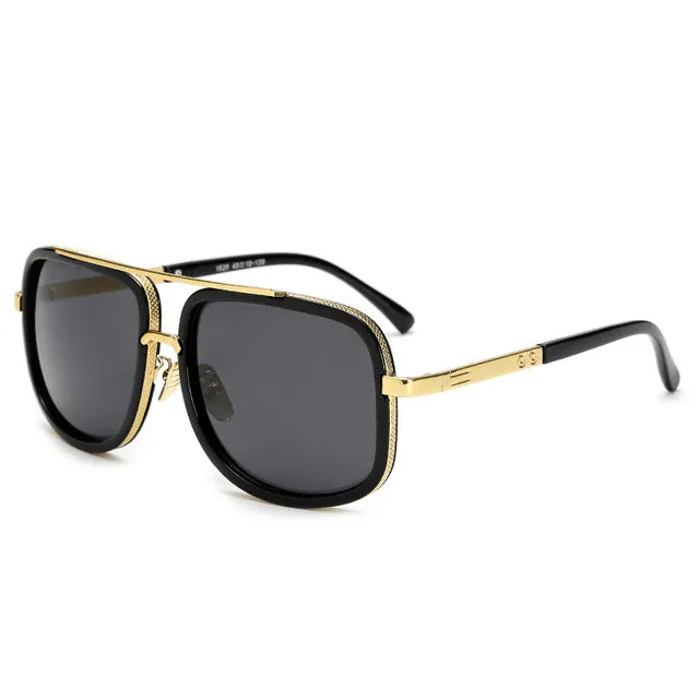 Wide Frame Retro Square Sunglasses